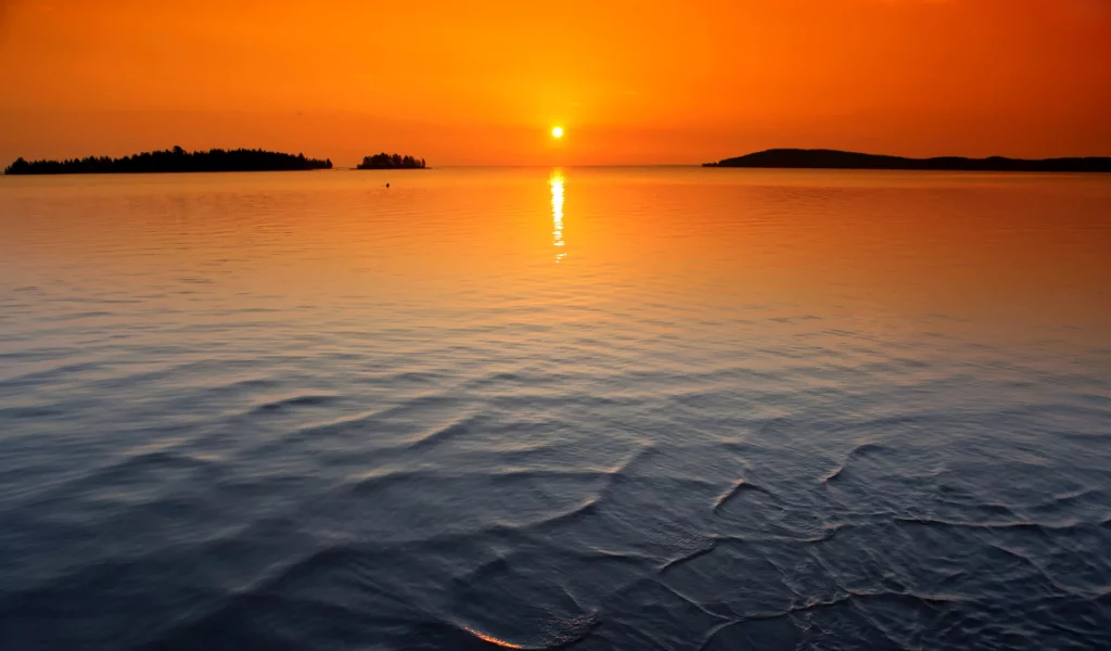 море, закат