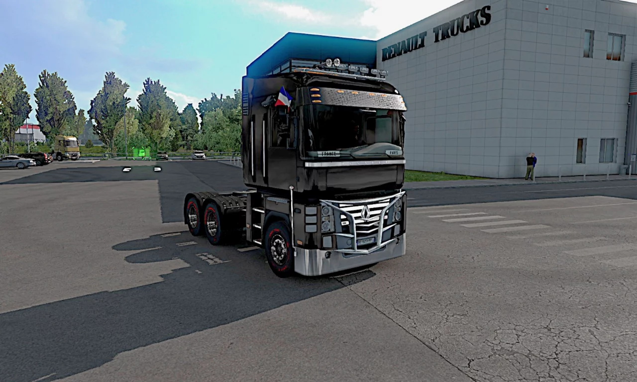 ets 2, игра, фура, renault, фон, автосалон