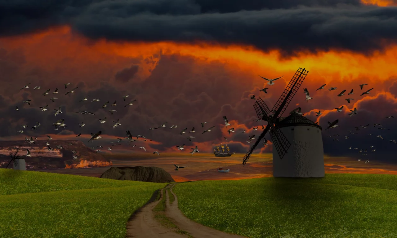 природа, пейзаж, закат
