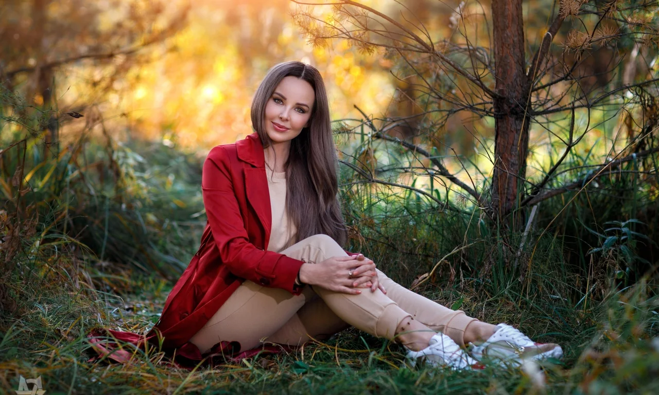 девушка, милая, симпатичная, природа, лес