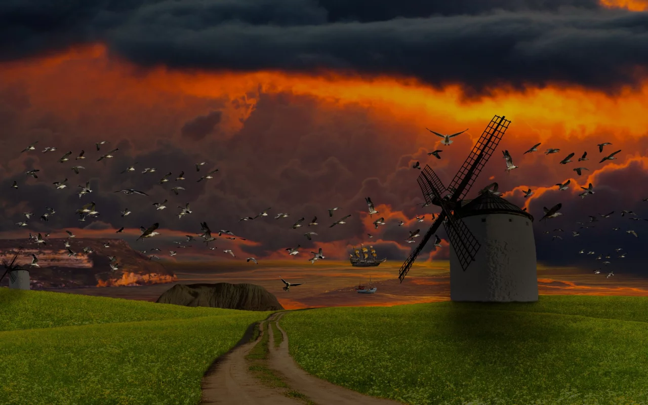 природа, пейзаж, закат
