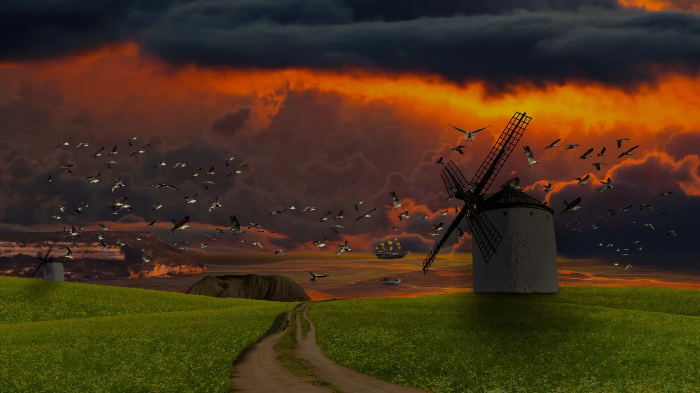 природа, пейзаж, закат