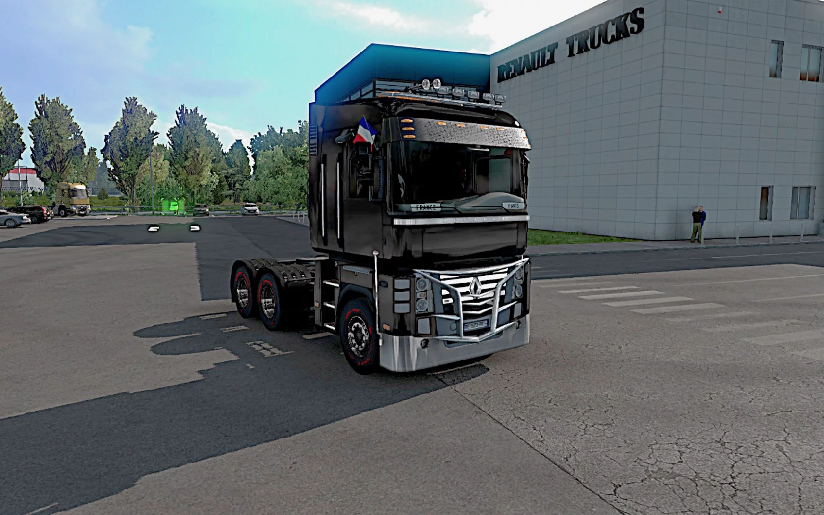 ets 2, игра, фура, renault, фон, автосалон