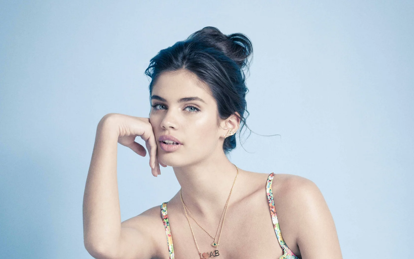 девушка, взгляд, sara sampaio