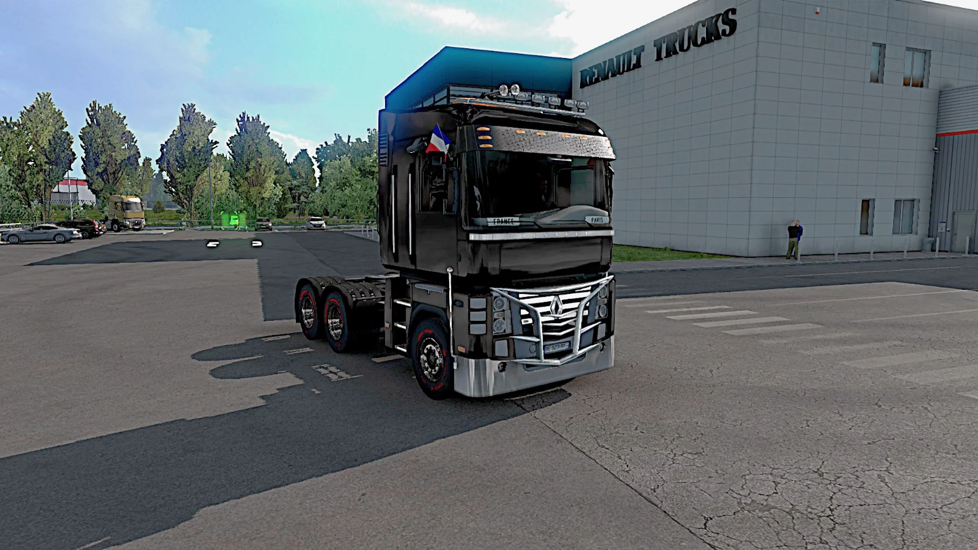ets 2, игра, фура, renault, фон, автосалон