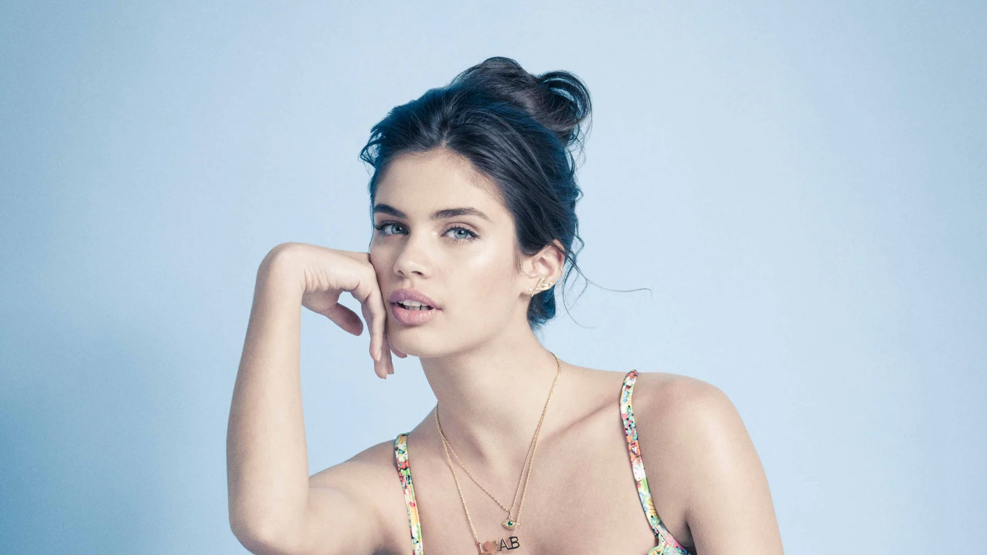 девушка, взгляд, sara sampaio