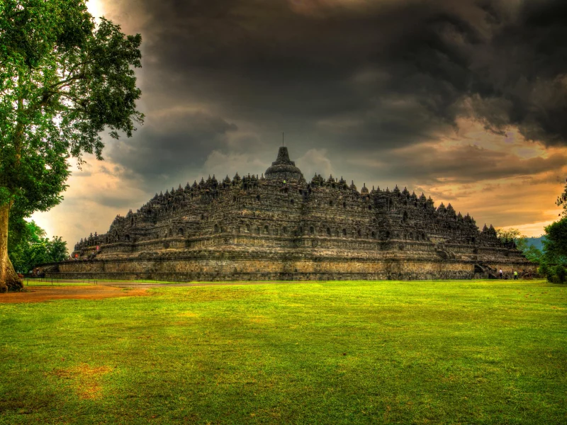 храм, буддийский храм, borobudur, индонезия