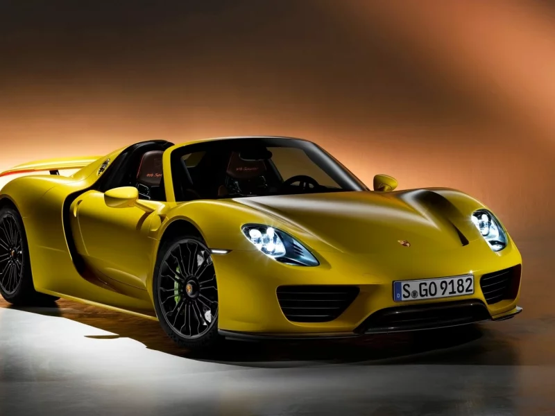 auto, porsche spyder, hybrid