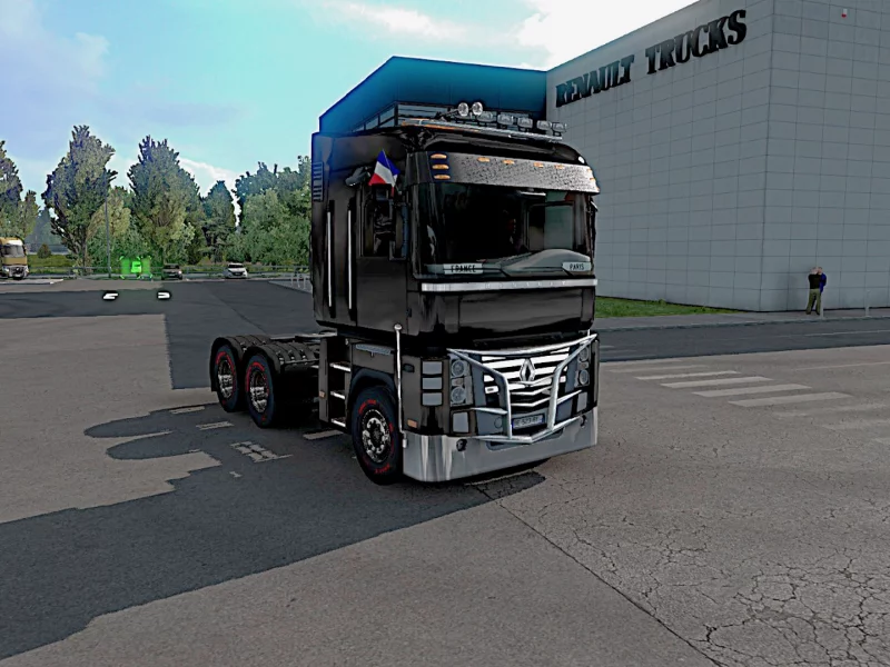 ets 2, игра, фура, renault, фон, автосалон
