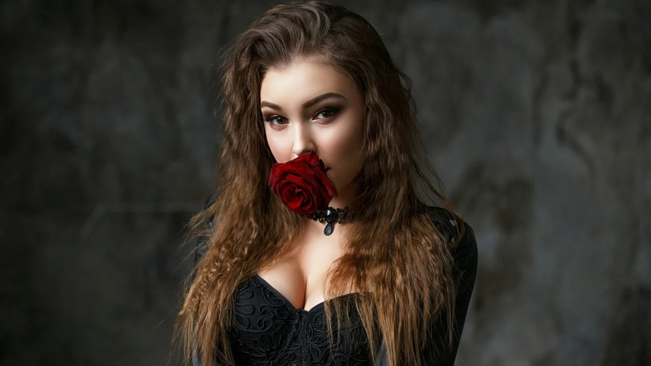 девушка, милая, красивая, симпатичная, взгляд