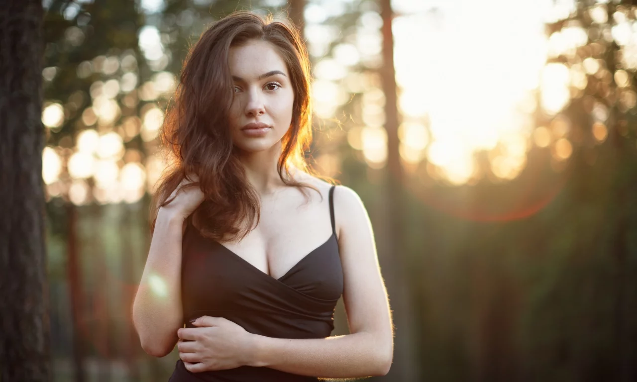 девушка, милая, красивая, симпатичная, взгляд