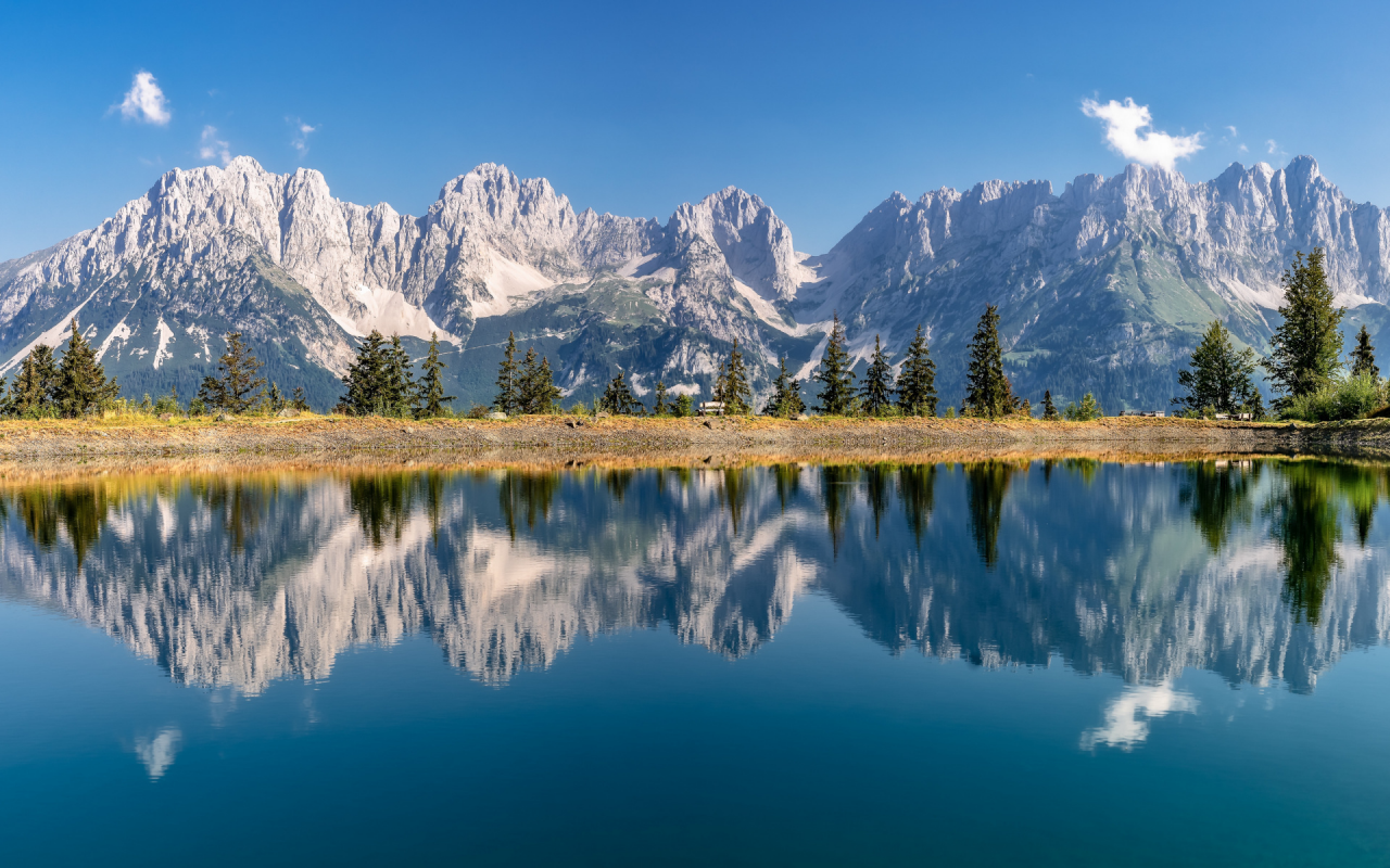 озеро, горы, альпы, австрия, тироль