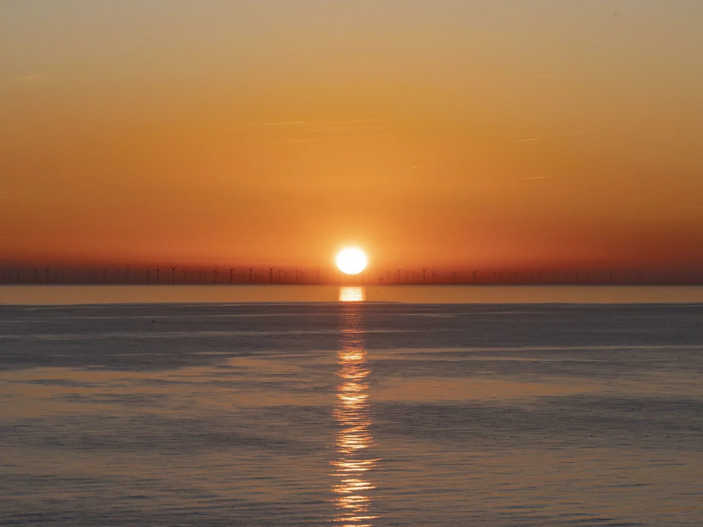 море, закат, горизонт