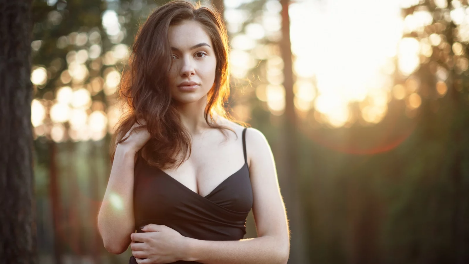 девушка, милая, красивая, симпатичная, взгляд