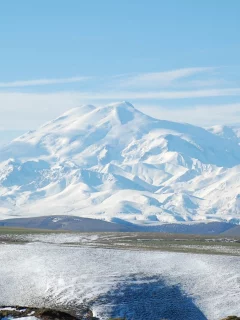 гора, вершина, снег, эльбрус