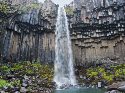 гора, водопад