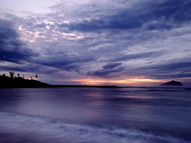 море, облака, горизонт