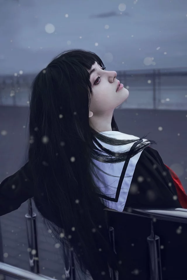 девушка, jigoku shoujo, косплей