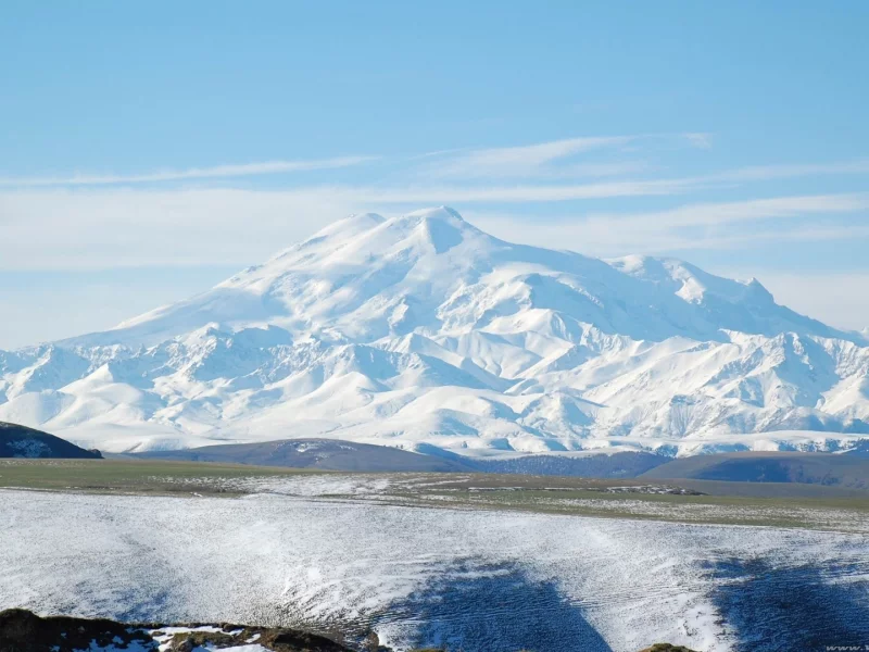 гора, вершина, снег, эльбрус