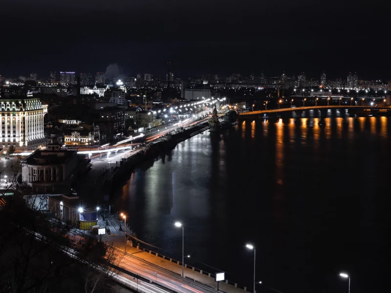 город, мегаполис, ночь