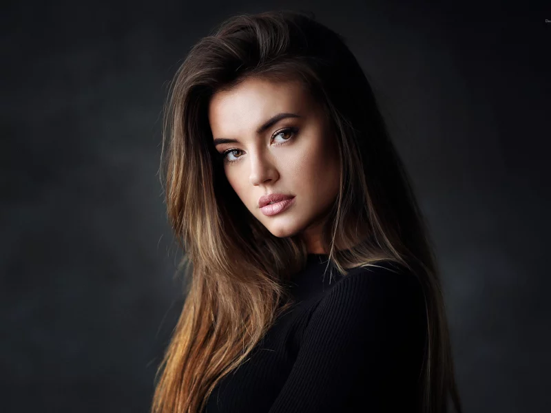 девушка, милая, красивая, симпатичная, взгляд