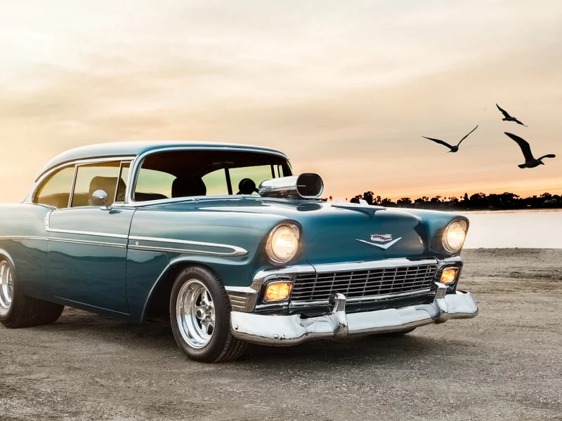 auto, chevrolet bel air, coupe