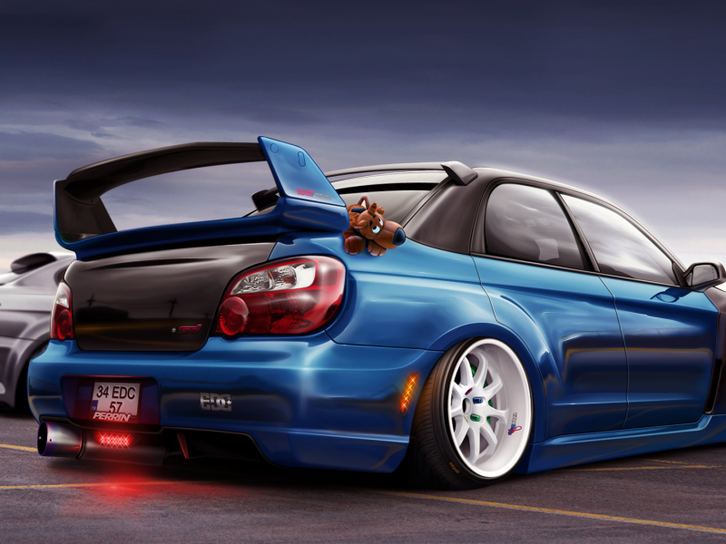 auto, subaru impreza sti