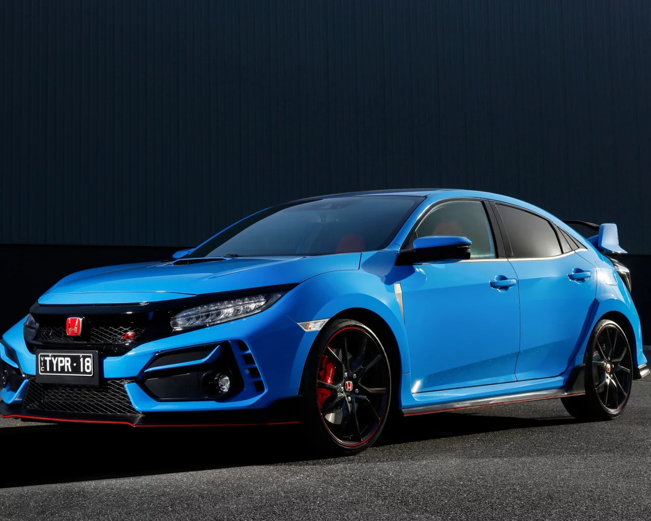 honda, civic, blue