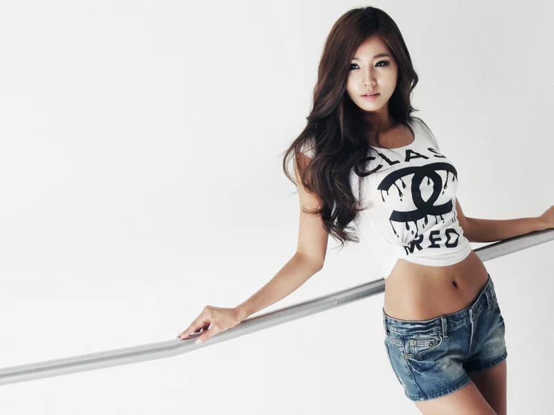 girl, sweet, pretty, shorts, asian