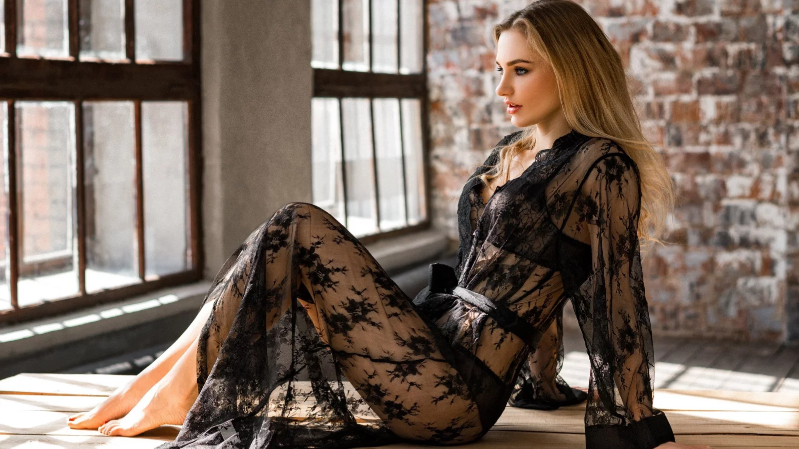 girl, sweet, beautiful, sexy, peignoir