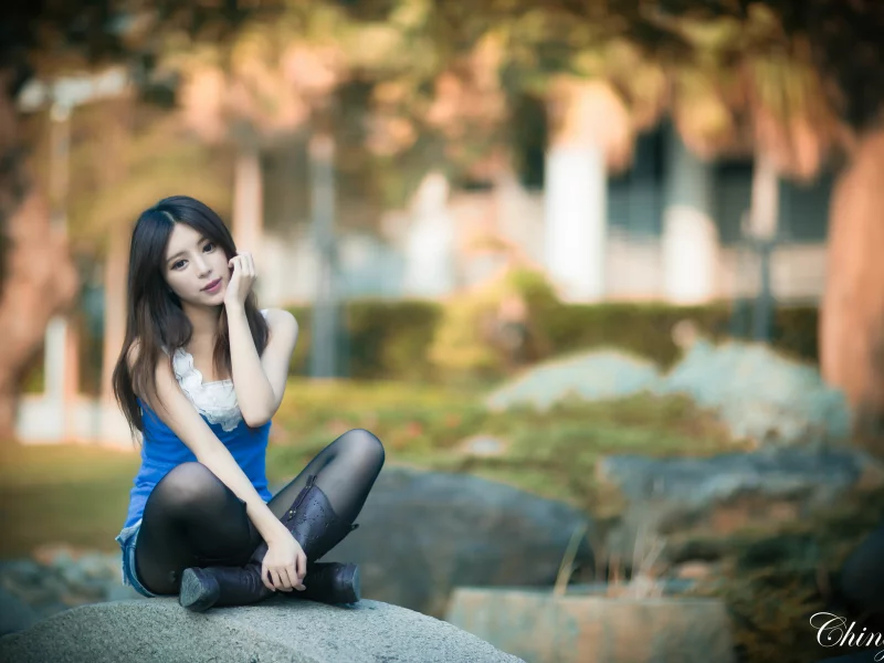 girl, pretty, brunette, asian, boots