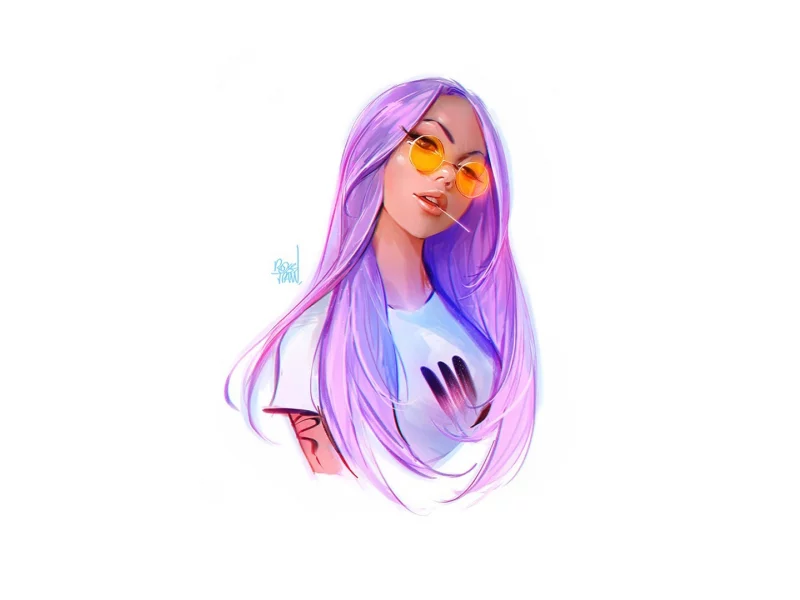 girl, pretty, beautiful, drawing, art