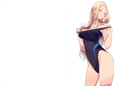 anime, girl, blonde, swimsuit