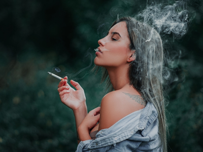 girl, smoking, smoke, cigarette