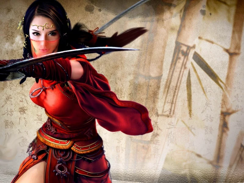 fantasy, girl, warrior, sword