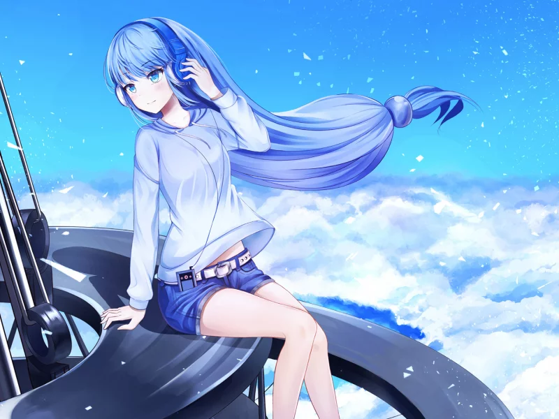 anime, girl, cute, long haired