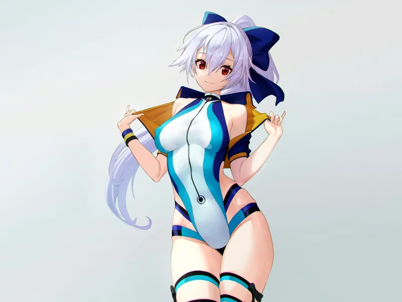 anime, girl, sexy, erotic, silver hair, long hair, fate, series