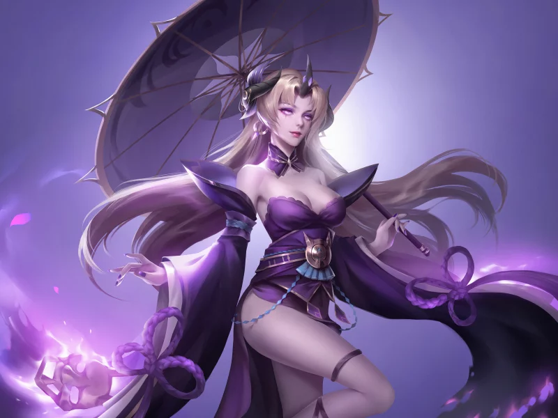 girl, beautiful, cute, fantasy, demon, sexy, legs, umbrella