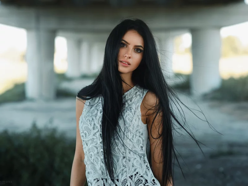 girl, beautiful, cute, brunette, longhaired, portrait