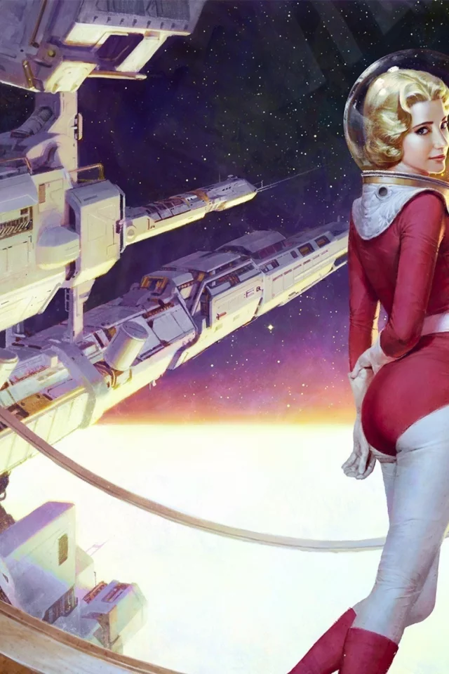 fiction, space, spaceship, girl, space suit