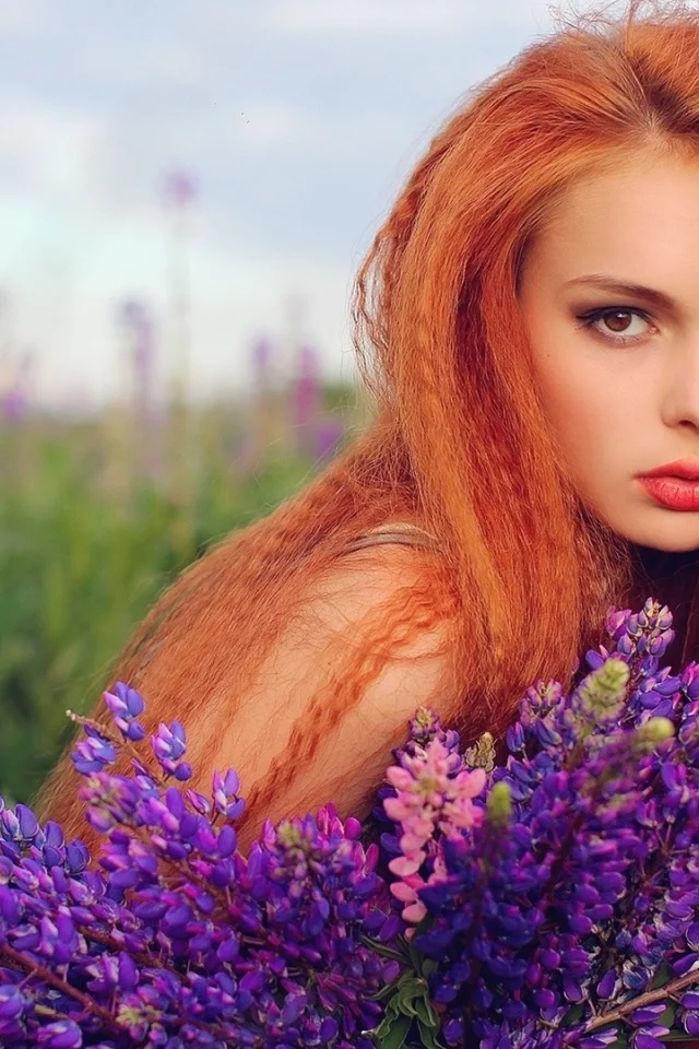 girl, beautiful, red head, model