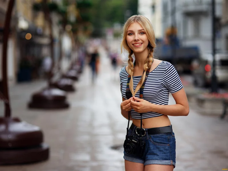 girl, sweet, beautiful, sexy, slim, shorts, pigtails