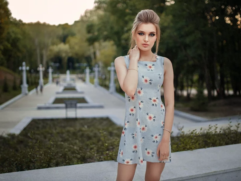 girl, beautiful, sexy, longhaired, dress