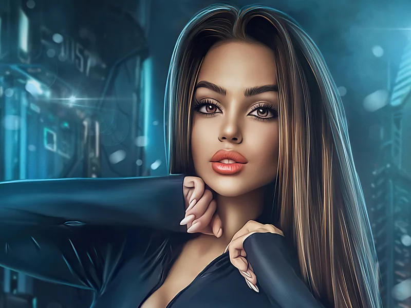 girl, cute, beautiful, drawing, art