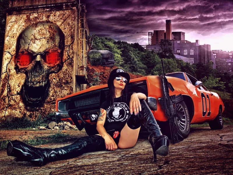 girl, beautiful, sniper