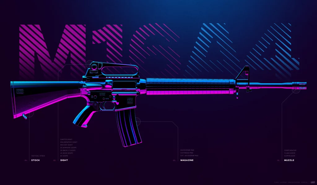 weapon, rifle, m16a4