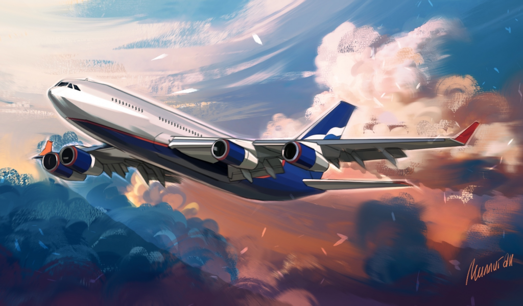 aviation, airplane, il 96