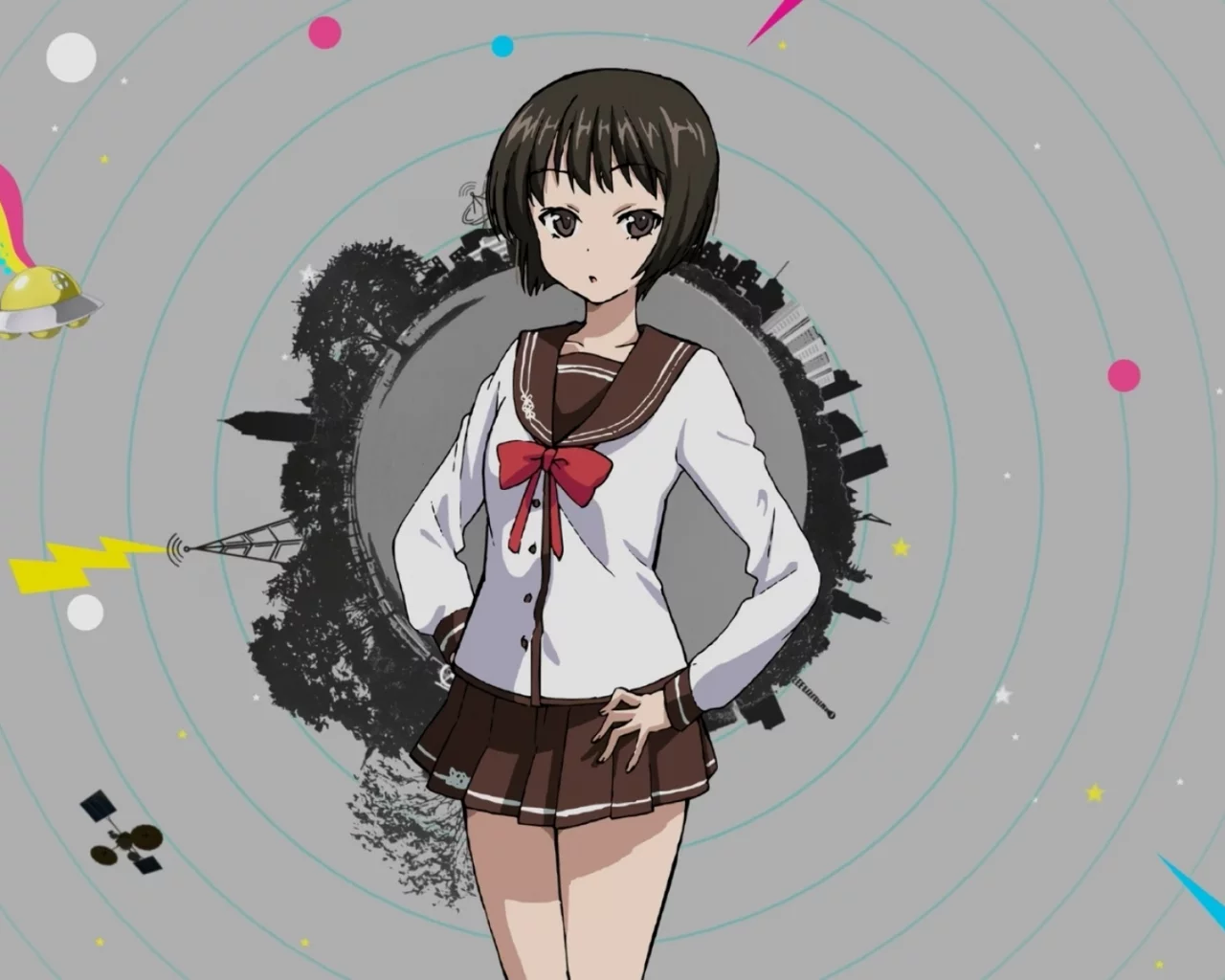anime, girl, schoolgirl