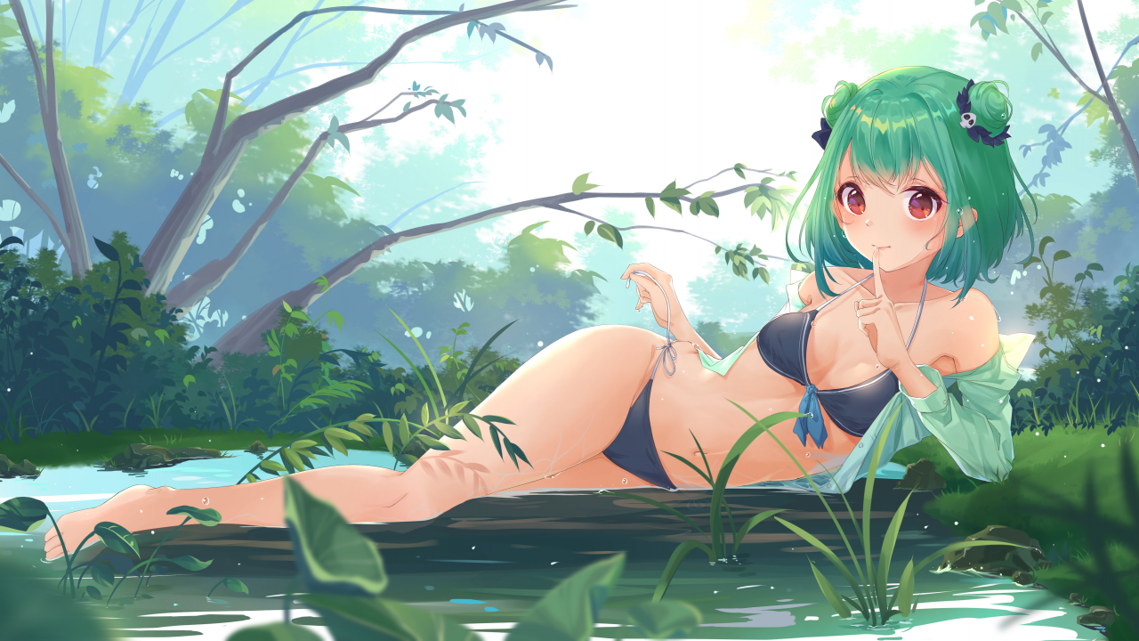 anime, girl, swimsuit, sexy