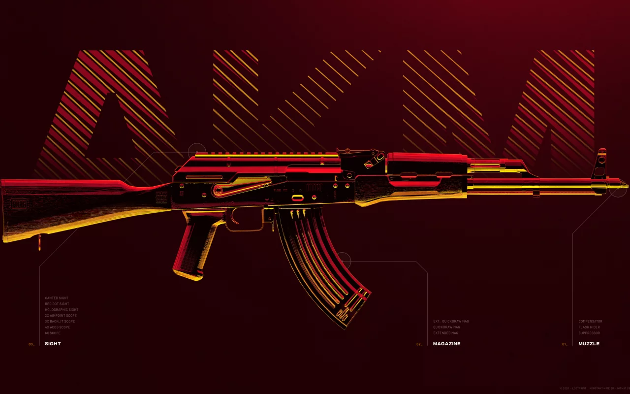 weapon, machine gun, akm